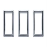 United Pacific F67805 Tail Light Bezels, 68 Fits Mustang, Chrome/black. Fixed Price $42.99.