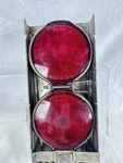 Vintage Stimsonite No. 12A Red Glass Reflectors Dual Metal Bracket SAE-W-60. Fixed Price $39.95.
