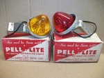 Nos Clearance Lights-lot Of 2, Pell-lite: L-1-A Red, L-2-A Amber. Fixed Price $10.00.