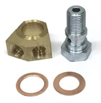 1939-1940 Ford Brake Master Cylinder Outlet Fitting & Bolt 91A-2076-SET. Fixed Price $24.90.