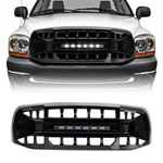 Glossy Black Front Armor Grille W/light For 06-09 Dodge Ram 1500 2500 3500. Fixed Price $259.99.