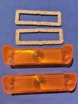 1967 Chevrolet Impala Caprice Ss New Amber Park Light Lamp Lens Pair Gaskets. Fixed Price $35.00.