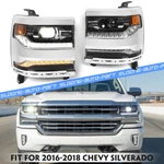 2PCS For 2016-2018 Chevy Silverado 1500 Chrome Full Led Drl Headlights Headlamps. Fixed Price $295.99.
