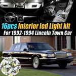 16PC Super White Car Interior Led Light Bulb Kit For 1992-1994 Lincoln Town. Fixed Price $16.38.