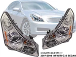 Fits Xenon Hid Head Light 2007 2008 Infiniti G35 Sedan Passenger Driver Pair. Fixed Price $588.60.