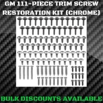 Pontiac Interior Exterior Molding Bezel Grille Engine Bay #8 Trim Screw Kit Gm. Fixed Price $29.95.