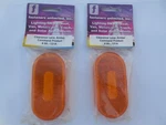 (2) Fasteners Unlimited 89 121A Amber Replacement Lens For Oval Clearance Light. Fixed Price $9.95.