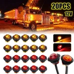 20X 3/4" 12V Marker Lights Led Bullet Amber Red Truck Trailer Rv Round Side Lamp. Fixed Price $74.99.