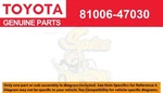 Genuine Toyota 81006-47030 Center High Mount Stop Light Lamp 2016-2021 Prius. Fixed Price $94.11.