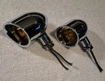 Harley ?? Turn Signal Amber Lens Motorcycle Hot Rat Rod,chrome W/ Visor,vgc. Fixed Price $90.00.