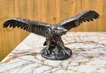 Antique 1930S Huge Bronze Eagle Classic Car Mascot Hood Ornament Superb 10" Wide. Fixed Price $571.46.