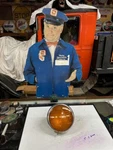 Original Griffin Amber Glass Lens Vintage Stop Lamp Old Truck Light W Bracket. Fixed Price $99.95.