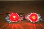 Matched Pair Vintage Arrow Red Marker Lights W/ Bezels - Both Working. Fixed Price $59.99.