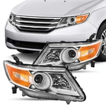 For 2011-2017 Honda Odyssey Halogen Chrome Housing Amber Corner Headlights Pair. Fixed Price $90.99.