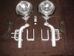 Nos 1949-1954 Chevrolet-guide 2025-A 6-VOLT Fog Lights, Switch, Brackets. Fixed Price $600.00.