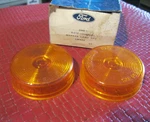 Nos 1973-1974 Ford Truck Marker Lens Lot, 2 Pc Amber Round. Fixed Price $17.49.