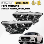 Full Led Headlight Black W/bulb W/drl 2024-2026 Ford Mustang Left+right Pair. Fixed Price $518.99.