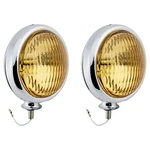 Chrome Vintage Amber Lens Fog Light, 12 Volt, 35 Watts, Sold As Pair. Fixed Price $72.99.