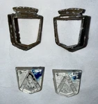 Pair 1951-54 Ford Car Dash And Roof Side Bezel Emblem Used/rough 1A-7004540. Fixed Price $5.99.