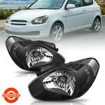 For 2007-2011 Hyundai Accent Gs/se/gls/sr Black Clear Headlights Pair. Fixed Price $70.99.