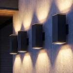 4 Pack 12" Outdoor Wall Lamp Up Down Light Waterproof Exterior Sconce Fixture Ul. Fixed Price $166.99.