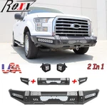 Ford F150 F-150 2015 2016 2017 In Black Steel Front Bumper W/2*LED Light. Fixed Price $468.98.