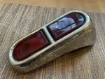 1947 49 Studebaker Red Glass Tail Light Assembly Brake Lens Bezel 1852-25. Fixed Price $32.00.
