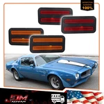 For 1970-1981 Pontiac Firebird Amber Lens Front & Red Rear Side Marker Lights 4X. Fixed Price $64.99.