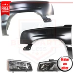 Fenders And Headlights 4 Pc Steel For 2003-2005 Chevrolet Silverado 1500 Base. Fixed Price $624.99.