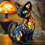 Gutsyluv Lamp,retro Cats Resin Tabletop Night Light,stained A.... Fixed Price $31.19.