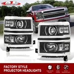 Black Clear Projector Head Lights Lamps Lh For 2014-2015 Chevy Silverado 1500. Fixed Price $284.00.
