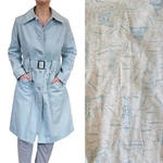 Vtg 70S London Fog Long Trenchcoat Light Blue Western Caribe Cloth Retro S/m. Fixed Price $74.99.