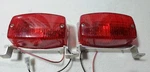 (2) Vintage Pm 306-25 Red Lens Marker Wire Hole Lights Working. Fixed Price $29.95.