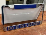 License Plate Frame - 'do It In Datsun' Metal. Fixed Price $37.50.