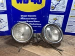 2 Vintage Auto Accessory 3" Driving Lights Cowl Marker Backup Lamps Hot Rod Trog. Fixed Price $34.99.