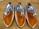 3 Vintage Pmco 112 Cab Marker Clearance Lights. Fixed Price $150.00.