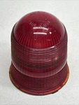 Vtg Red Safety Beacon Boat Cats-eye No. 10 Glass Cover Columbus Metal Products. Fixed Price $34.95.