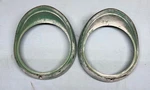 1955 56 Ford Fairlane Headlight Bezels Oem Part #FDR-13052-A Hot Rod Rat. Fixed Price $79.99.
