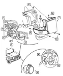 Genuine Mopar Headlamp Park And Turn Left 55396537AI. Fixed Price $432.90.