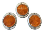 Vintage 3PC Yankee Reflectors Amber/yellow Lens #130-SAE-A Fit's Chevy, Gm, Ford. Fixed Price $34.99.