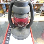 Vintage Van #180 Air Pilot Oil Lamp Lantern Metal Camping Red Glass Shade. Fixed Price $65.00.