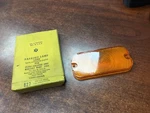Glo-brite Amber Parking Light Lens Fits 1963 Ford Galaxie C3AZ-13208-A. Fixed Price $12.00.