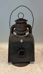 Antique 1900'S C.t. Ham. Mfg. Co. Gem Side Lamp Railroad Lantern With Red Lens. Fixed Price $75.00.