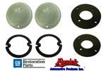 1955 Oldsmobile 88 98 Front Parking Light Lens & Gasket Set. Fixed Price $118.00.