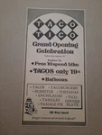 1974 Taco Tico Grand Opening Celebration Newspaper Ad Independence Kansas. Fixed Price $5.80.