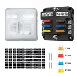 For 12V 24V 6-WAY Auto Blade Fuse Holder Box Block With Led Indicator Car Marine. Fixed Price $9.89.