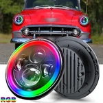 Pair 7INCH Round Led Headlights Hi/lo Beam Rgb For Chevrolet Bel 1953-1957. Fixed Price $69.99.