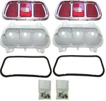 71-73 Mustang Tail Light Lenses And Trim Kit, New. Fixed Price $309.95.