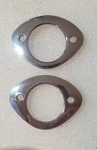 Pair Original 55 56 57 Chevy Nomad Wagon Rear Bumper License Plate Light Bezels. Fixed Price $25.00.