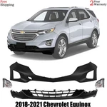 Front Bumper Cover Fascia & Fog Light Kit For 2018-2021 Chevrolet Equinox. Fixed Price $298.42.